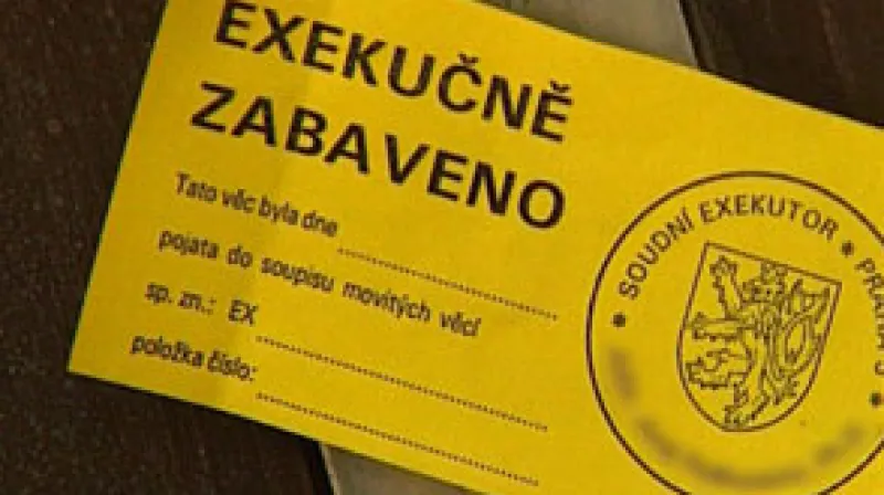 Exekučně zabaveno