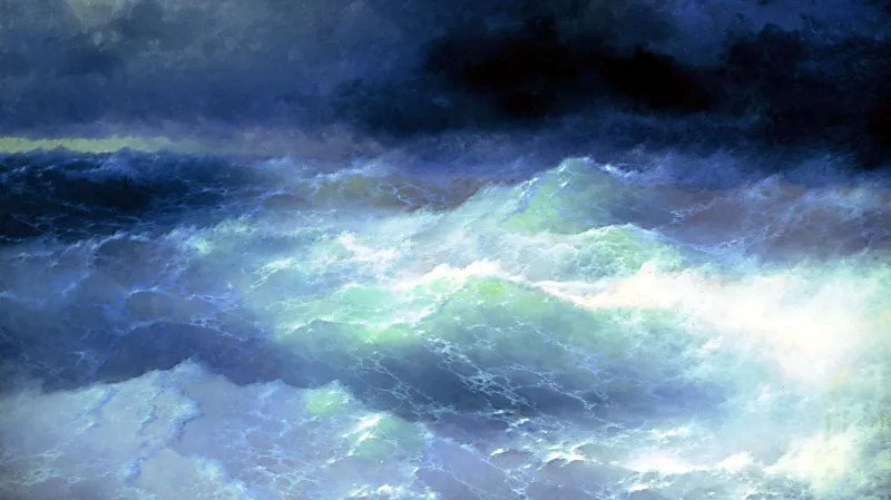 Ivan Ajvazovskij / Mezi vlnami, 1898