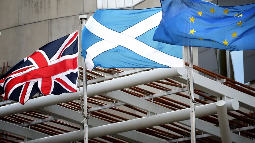 Vlajky Velké Británie, Skotska a Evropské unie