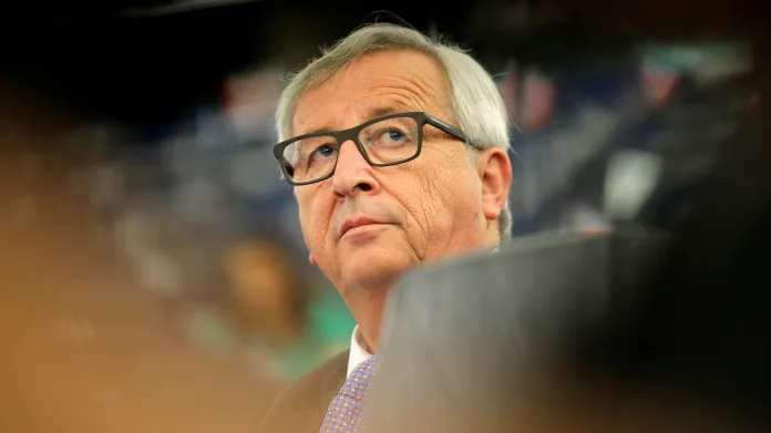 Jean-Claude Juncker na plénu Evropského parlamentu