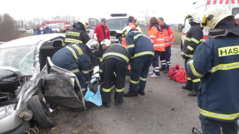 Záchranáři u nehody