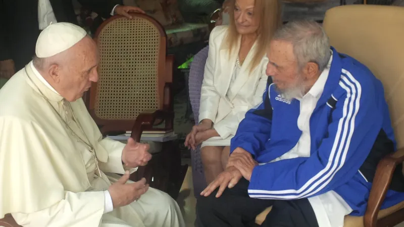 Papež František a Fidel Castro