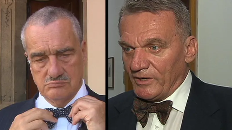 Karel Schwarzenberg (TOP 09) a Bohuslav Svoboda (ODS)