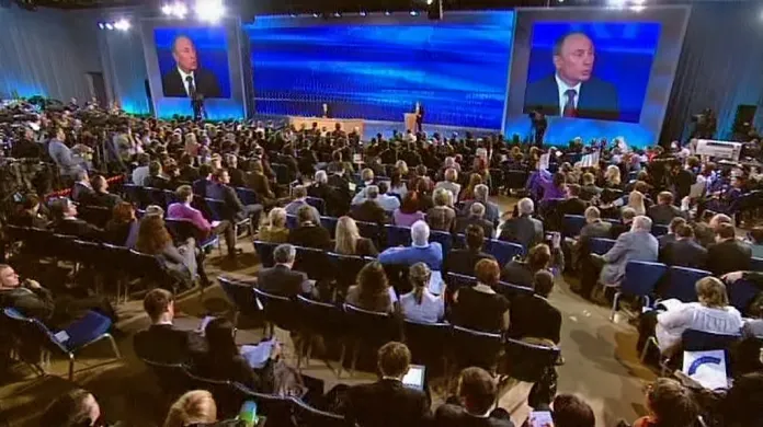 Vladimir Putin na prosincové tiskové konferenci