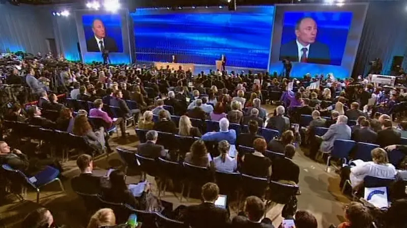 Vladimir Putin na prosincové tiskové konferenci