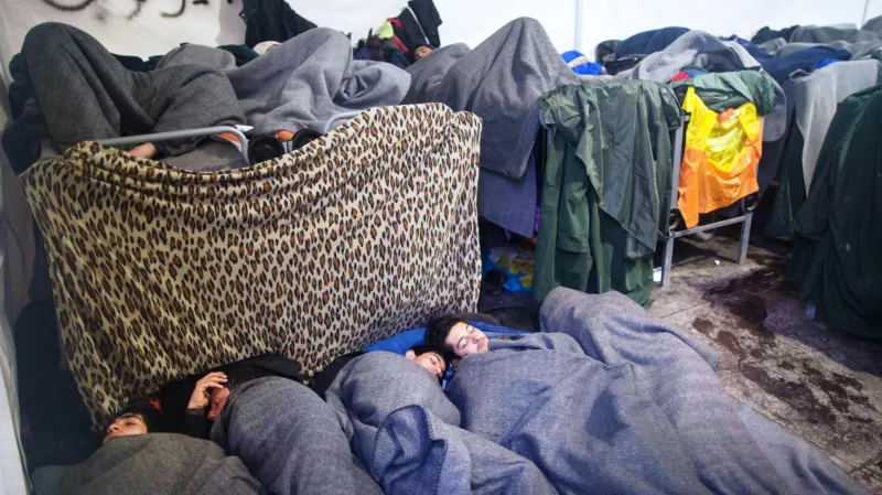 Uprchlíci na řecko-makedonské hranici