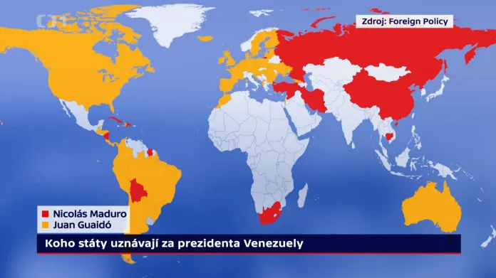 Koho státy uznávají prezidentem Venezuely