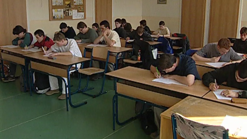 Žáci při testu