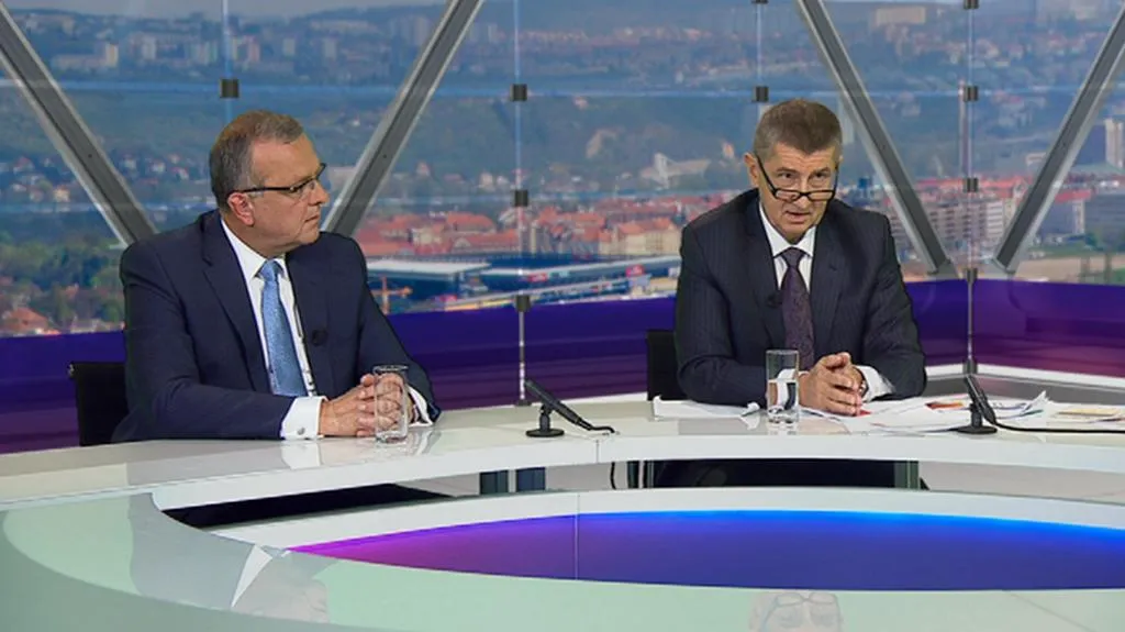 Miroslav Kalousek a Andrej Babiš v Otázkách Václava Moravce
