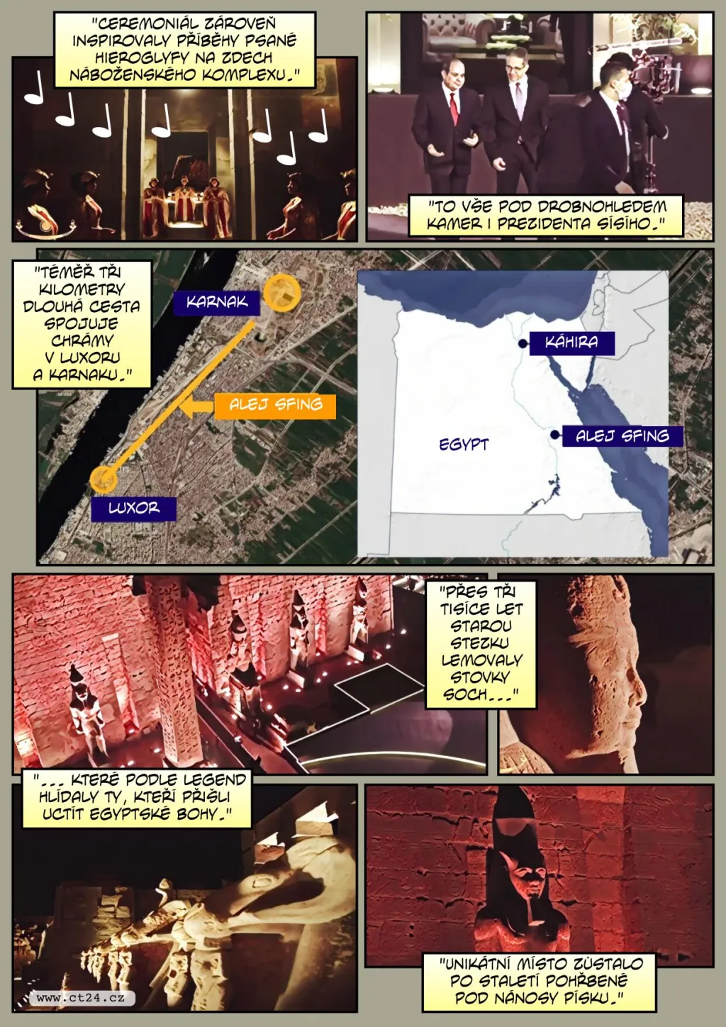 V Egyptě otevřeli prastarou Alej sfing