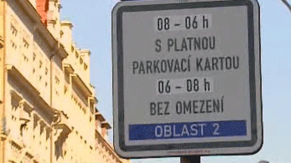 Značka parkovací zóny