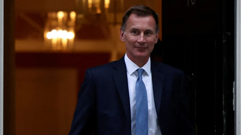 Britský ministr financí Jeremy Hunt
