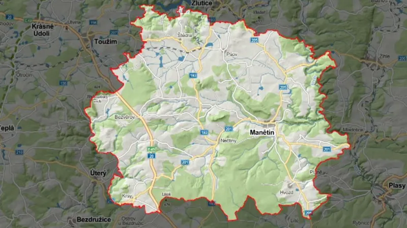 Nově vyhlášená Manětínská oblast tmavé oblohy