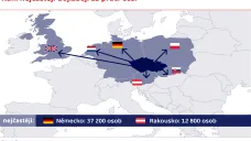 Kam nejčastěji dojíždějí za prací Češi