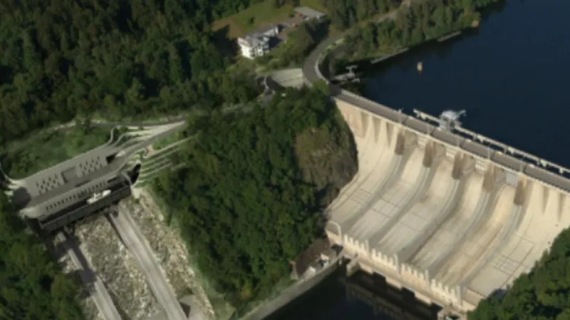 Výtah u slapské přehrady