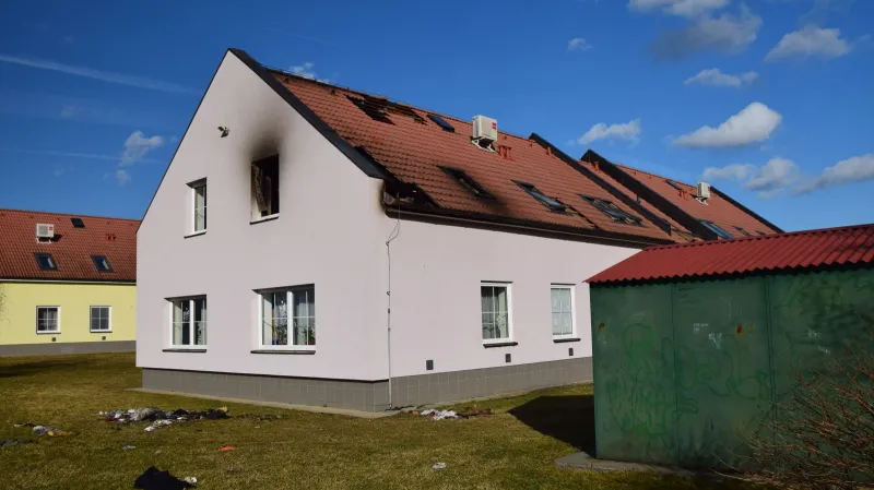 Dětský domov v Sedlci-Prčici po požáru