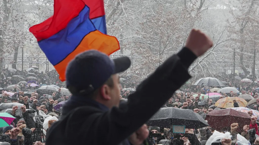 Protivládní demonstrace v Jerevanu
