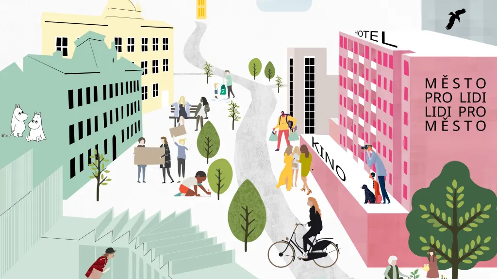 Město pro lidi, Hranice na Moravě (VUT v Brně, autoři: Adriána Briestenská, Monika Bristenská, Adéla Hajsmanová, Marika Janíková, Magdaléna Juřicová, Klára Pešková)