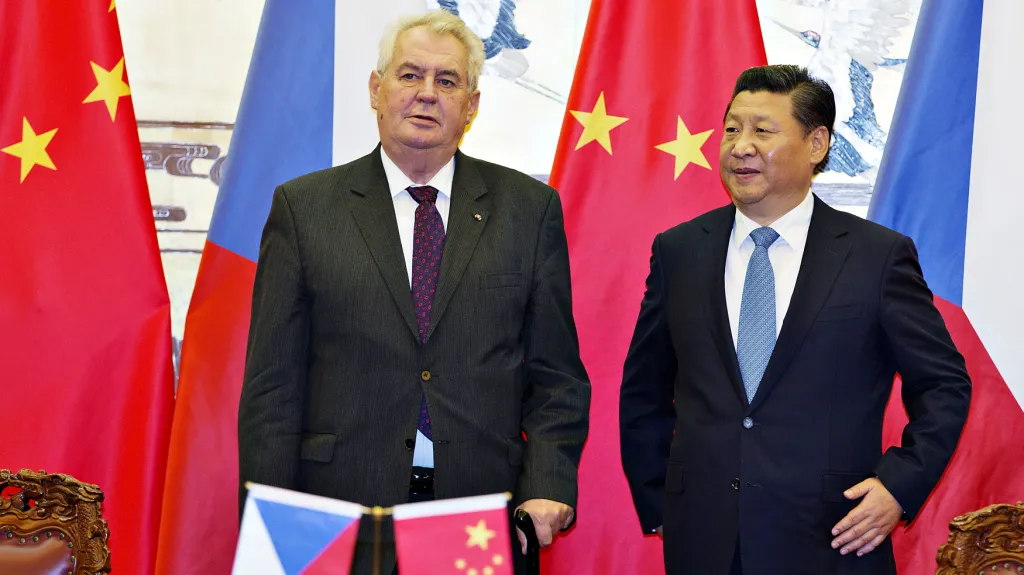 Prezidenti Miloš Zeman a Si Ťin-pching