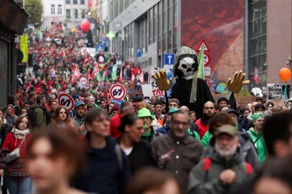Celostátní stávka v Belgii