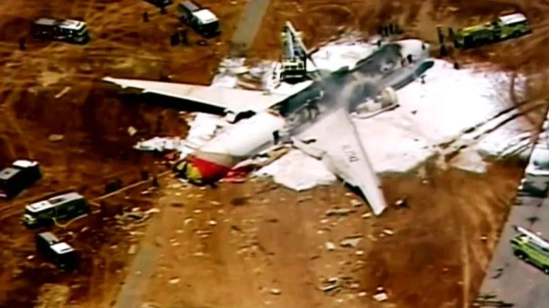 Havarovaný Boeing 777