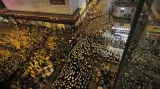 Demonstrace v hongkongské čtvrti Mongkok