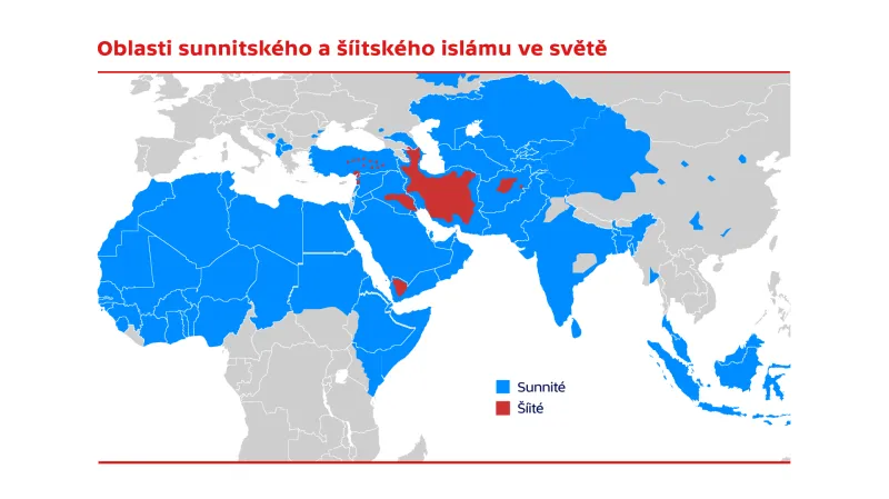 Sunnitský a šíitský islám ve světě