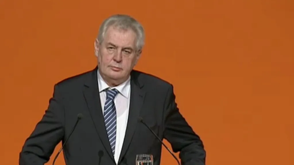 Miloš Zeman na sjezdu ČSSD