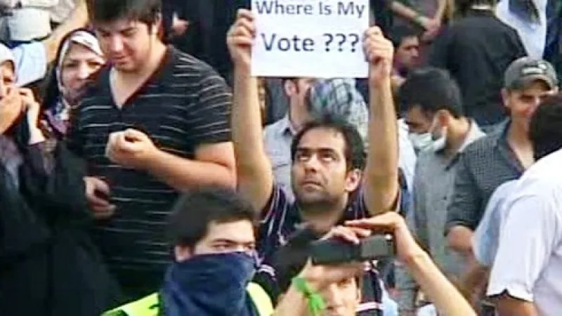 Protesty v Íránu proti výsledkům voleb