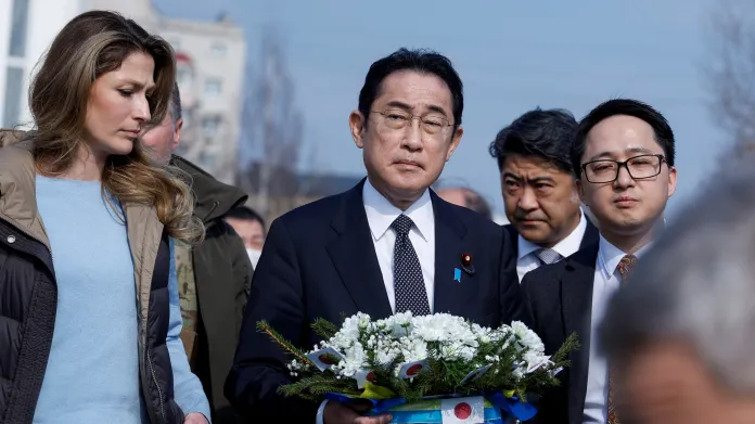 Japonský premiér Fumio Kišida na návštěvě Ukrajiny, 21. března 2023