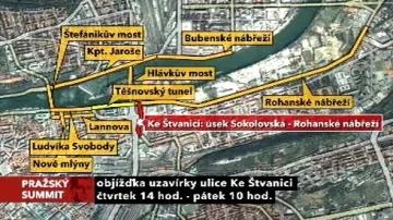 Pražský summit a omezení v dopravě