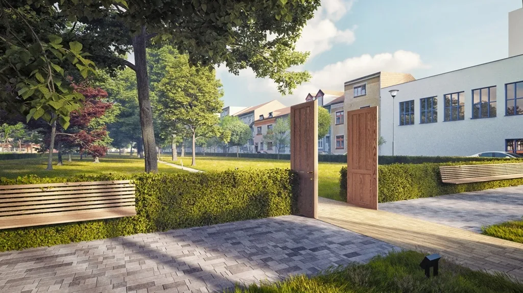 Vizualizace úpravy židovského hřbitova v Prostějově