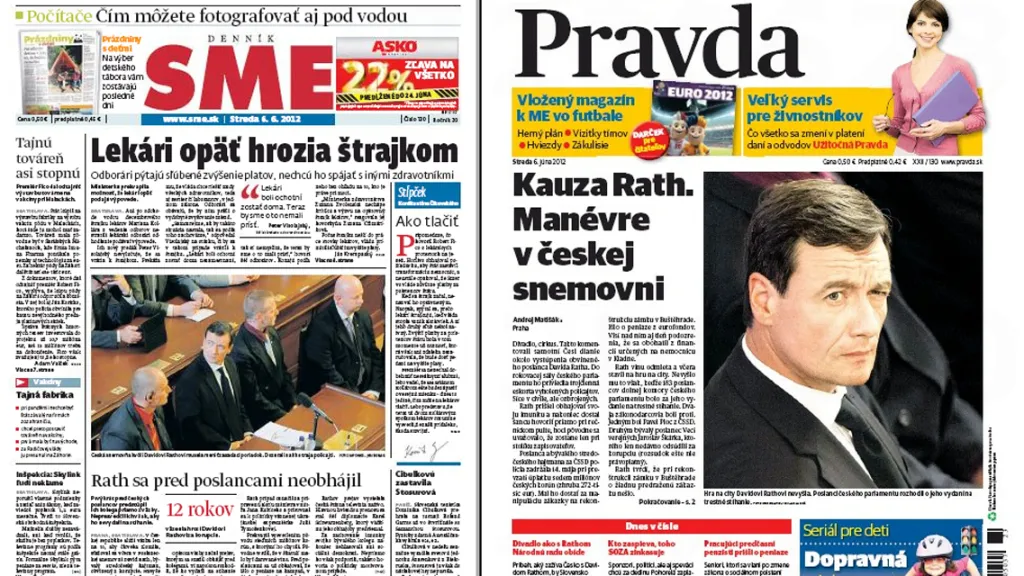 Slovenský tisk o Rathově projevu