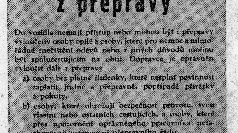 Vyhláška zakazující přepravu dlouhovlasých mužů