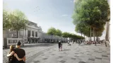 Návrh nádraží v centru - druhé místo - vizualizace