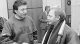 Karel Gott a Karel Kryl v roce 1989