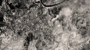 Vyhodnocovací fotografie Ústí nad Labem po náletech ze 17. a 19. dubna 1945