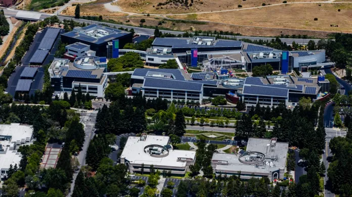 Sídlo Googlu - tzv. Googleplex v Silicon Valley v Kalifornii
