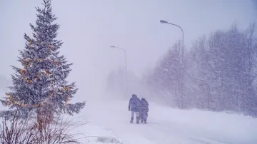 Bouře Johannes ve švédském Hemavanu