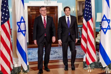 Palestinský stát nebude, řekl Saar po jednání s Rubiem