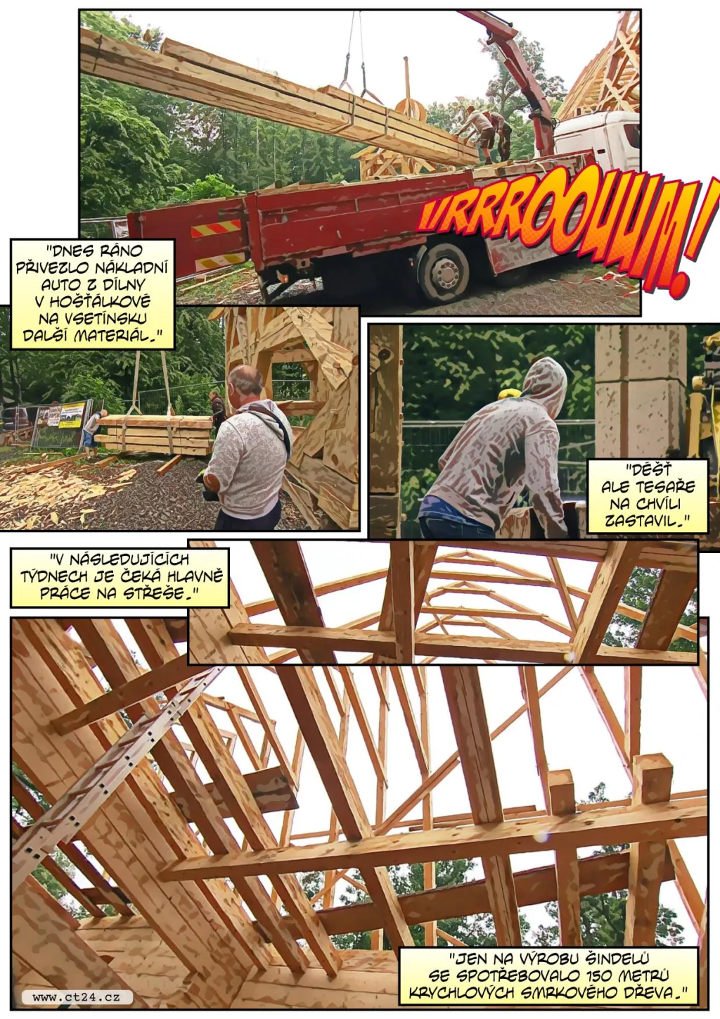 Na místě shořelého kostela v Gutech už roste replika. Hotová by měla být na jaře příštího roku