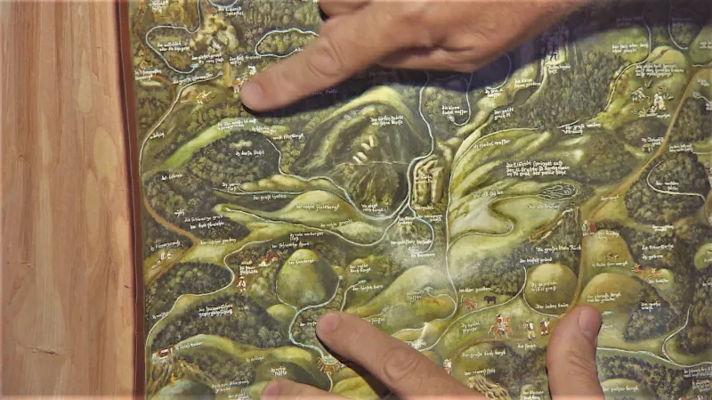 Rukopis obsahuje i mapy, řada zaznamenaných míst stále existuje