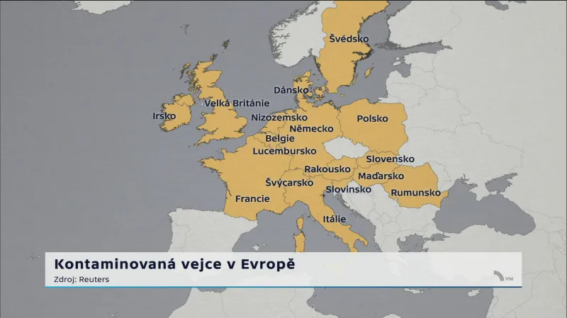 Kontaminovaná vejce v Evropě
