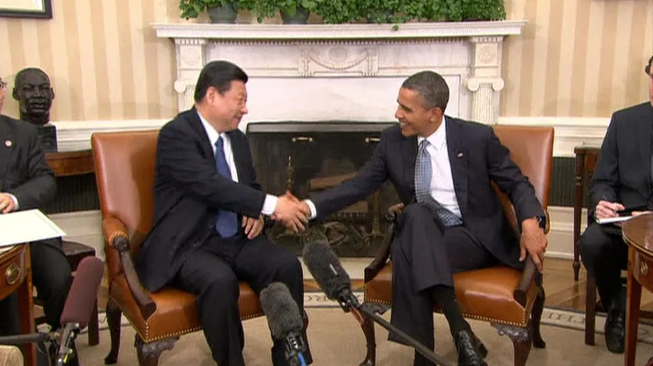 Si Ťin-pching a Barack Obama