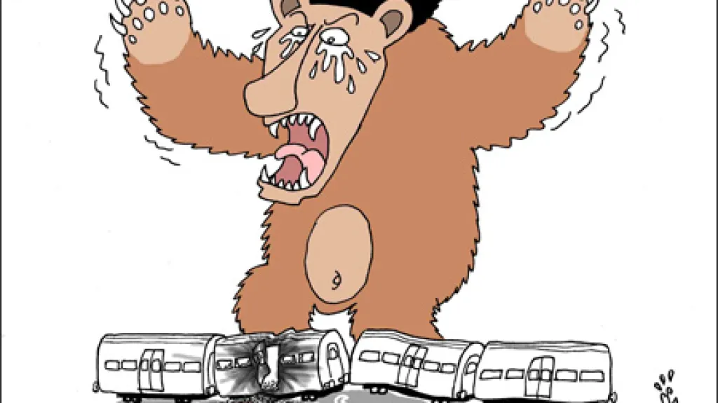 Karikatura v listu The Korea Times