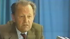 Miloš Jakeš při projevu na Červeném Hrádku