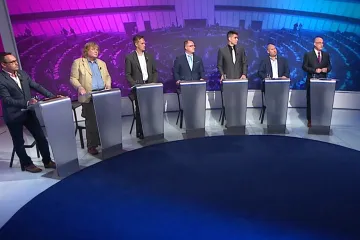 Politické spektrum před volbami do europarlamentu: RozumND, PB, NEVOLIM, PČ, Vědci, Patrioti, JSIPRO, PROSaZ