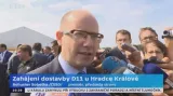 ZÁZNAM: Znovuotevření stavby D11 se zúčastnil také premiér Sobotka