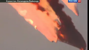 Havárie ruské rakety Proton-M nedaleko kosmodromu Bajkonur