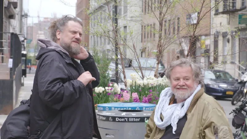 Antonín Kratochvíl (vpravo) a jeho syn Michael při natáčení dokumentu